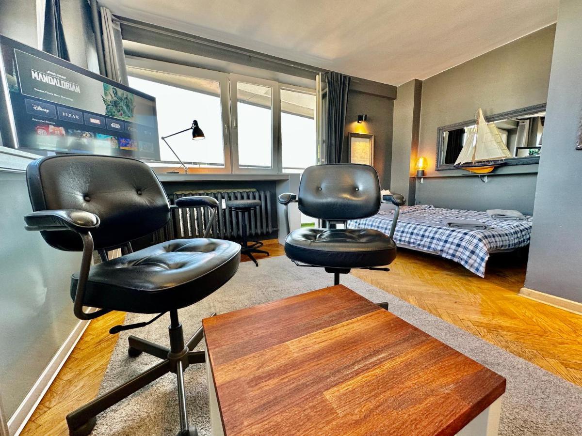 Super Apartament Grey Centrum 2X Metro Fast Wifi 300 Mbs Netflix Appletv Smarttv Spotify Panorama Miasta วอร์ซอ ภายนอก รูปภาพ