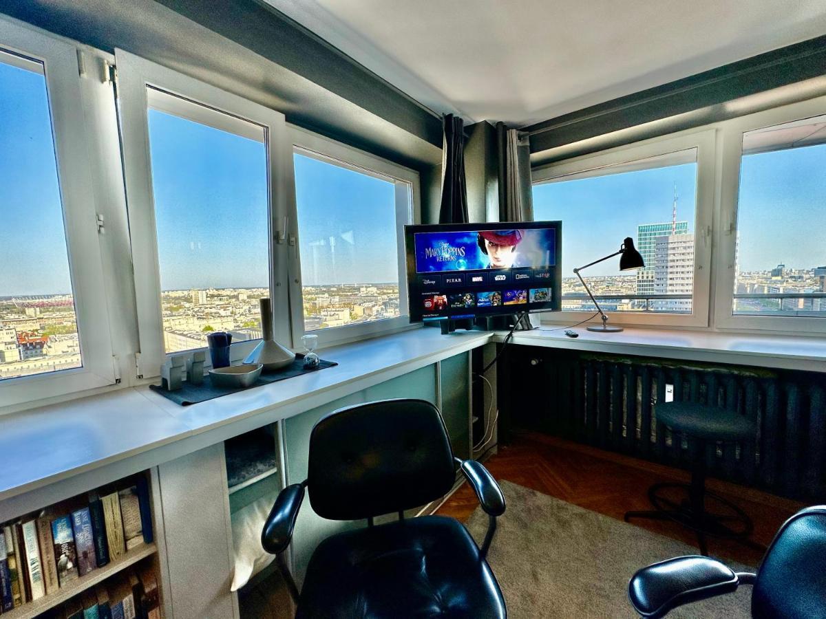 Super Apartament Grey Centrum 2X Metro Fast Wifi 300 Mbs Netflix Appletv Smarttv Spotify Panorama Miasta วอร์ซอ ภายนอก รูปภาพ